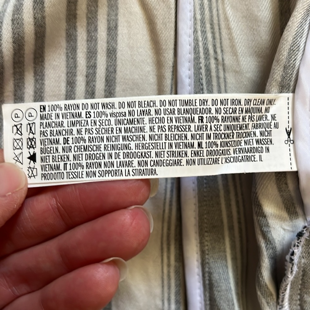 Like new Forever 21 black, and white striped double breasted jacket - Picture 12 of 14